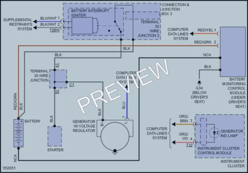 2017 Volkswagen Touareg Starting Charging wiring diagram preview
