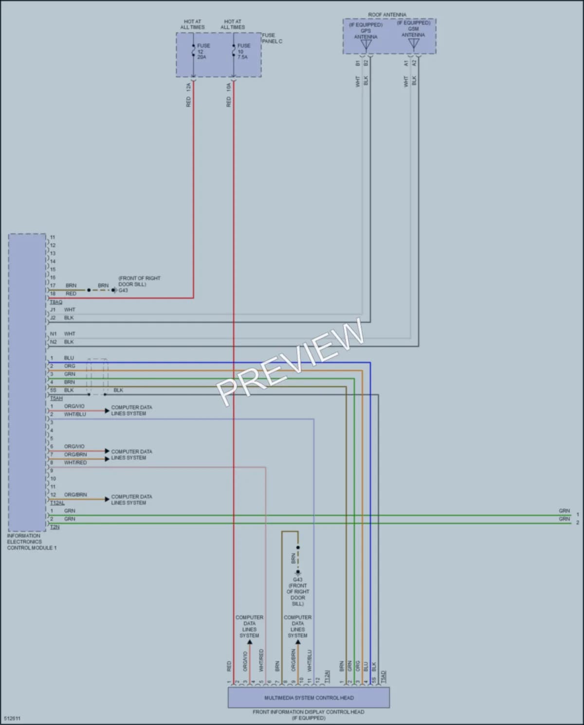 2017 Volkswagen eGolf Radio wiring diagram preview