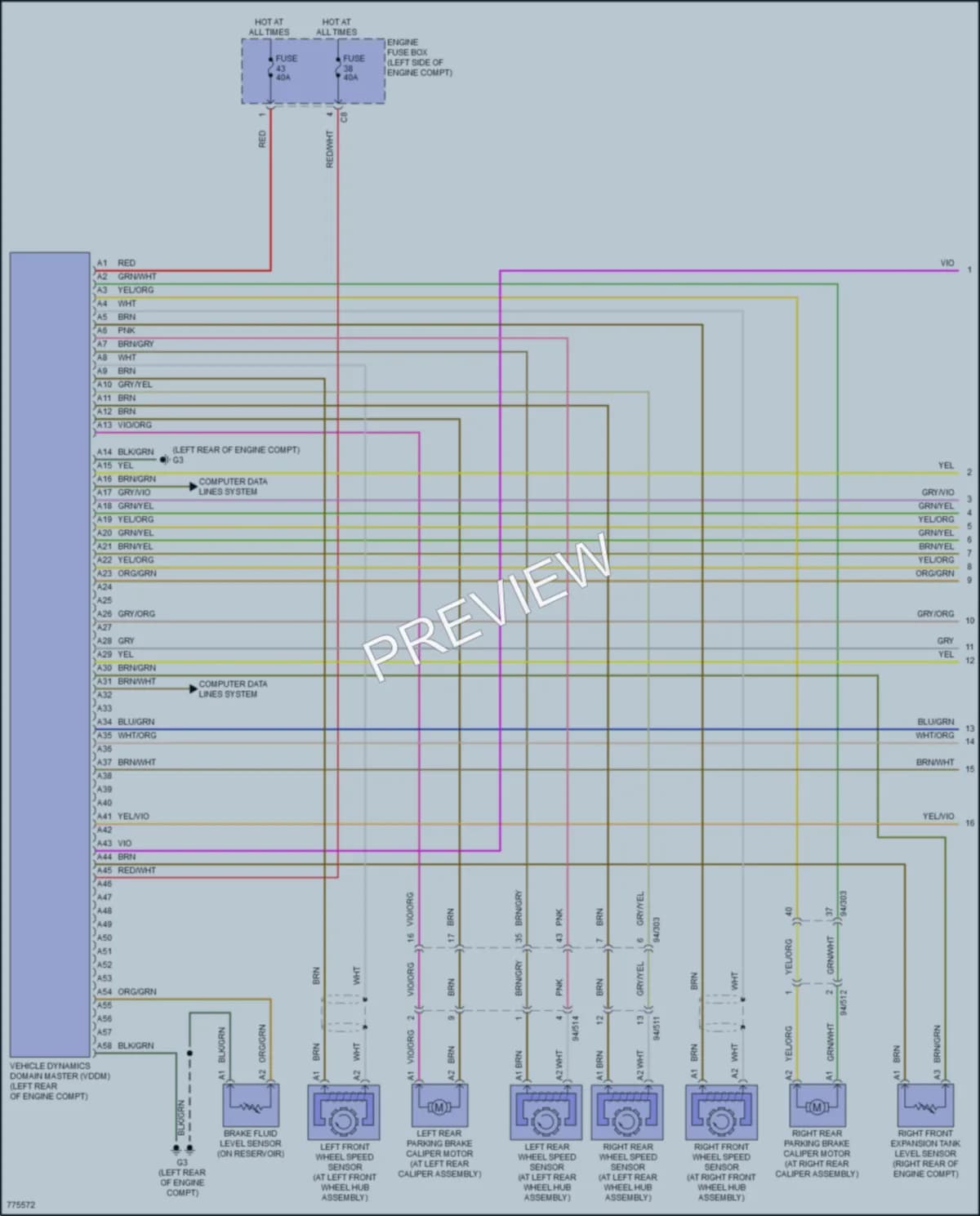 2017 Volvo XC90 Anti Lock Brakes wiring diagram preview