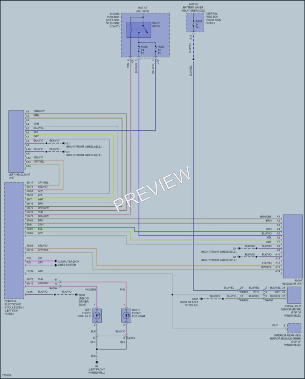 2017 Volvo XC90PlugIn Headlights wiring diagram preview