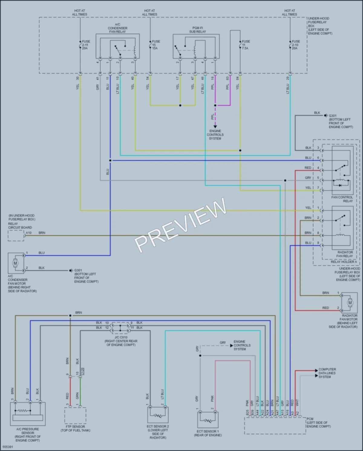 2018 Acura ILX Cooling Fan wiring diagram preview