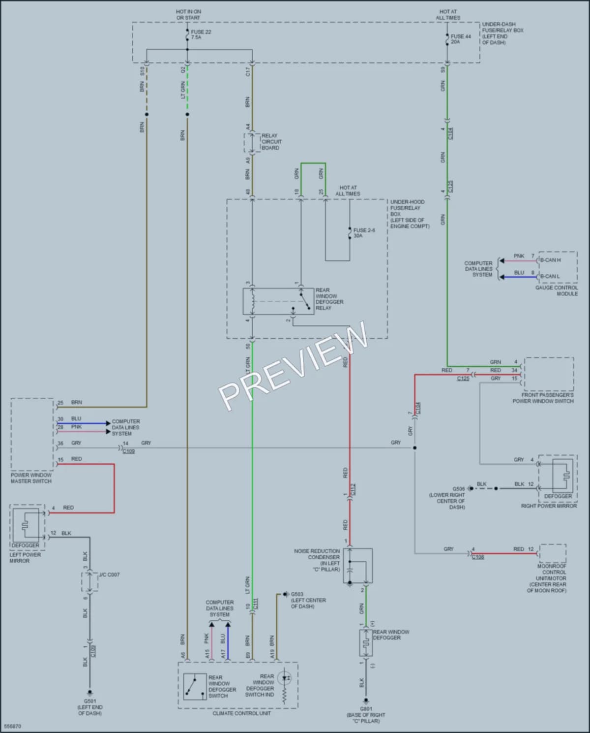 2018 Acura ILX Defoggers wiring diagram preview