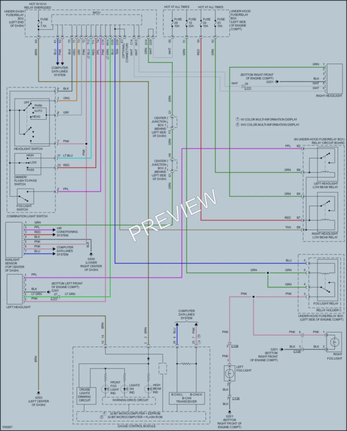 2018 Acura ILX Headlights wiring diagram preview