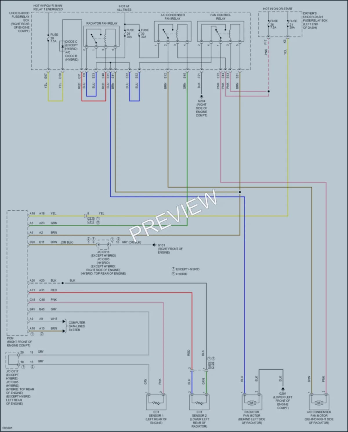 2018 Acura MDX Cooling Fan wiring diagram preview