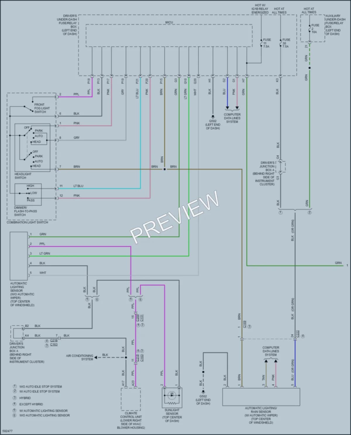 2018 Acura MDX Headlights wiring diagram preview