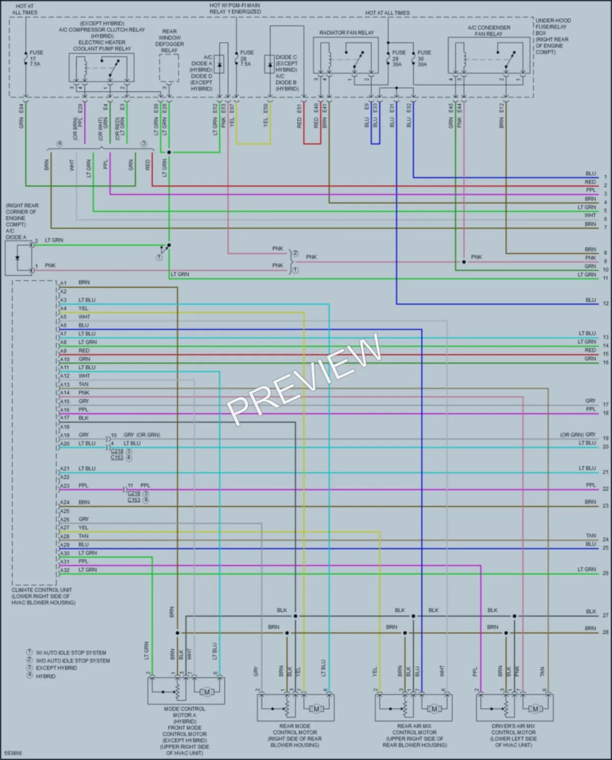 2018 Acura MDXSportHybrid Air Conditioning wiring diagram preview