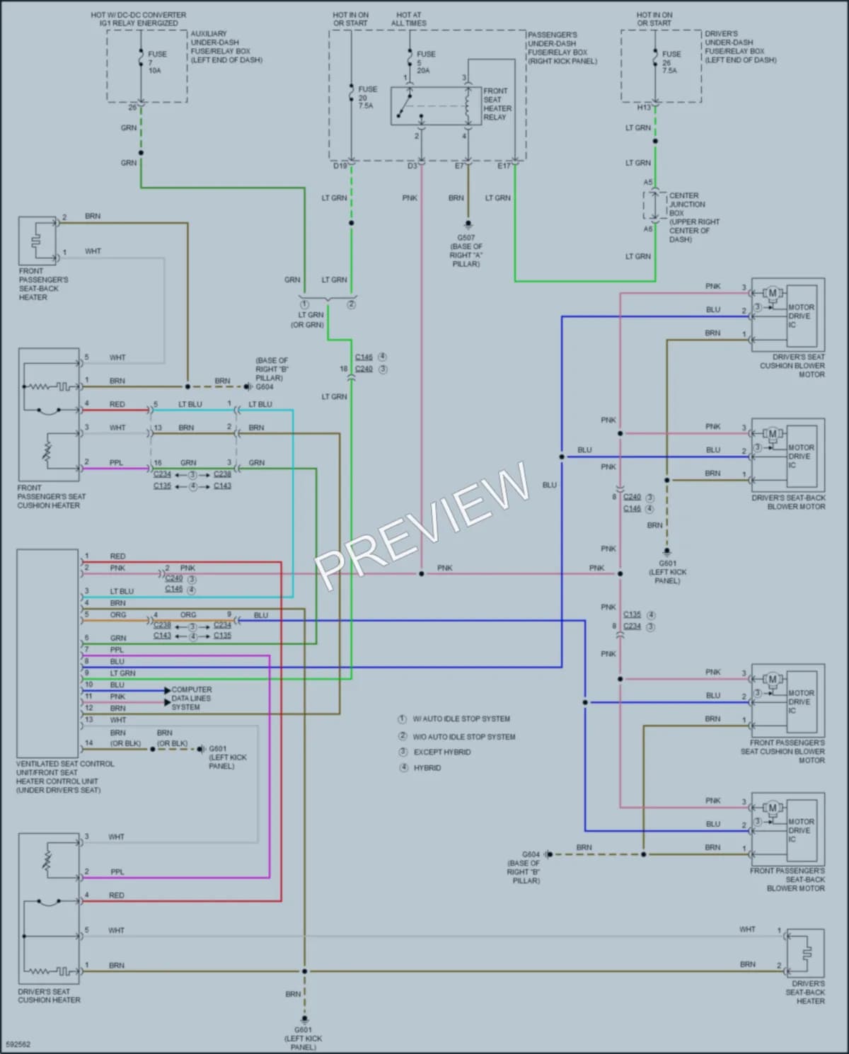 2018 Acura MDXSportHybrid Power Seats wiring diagram preview