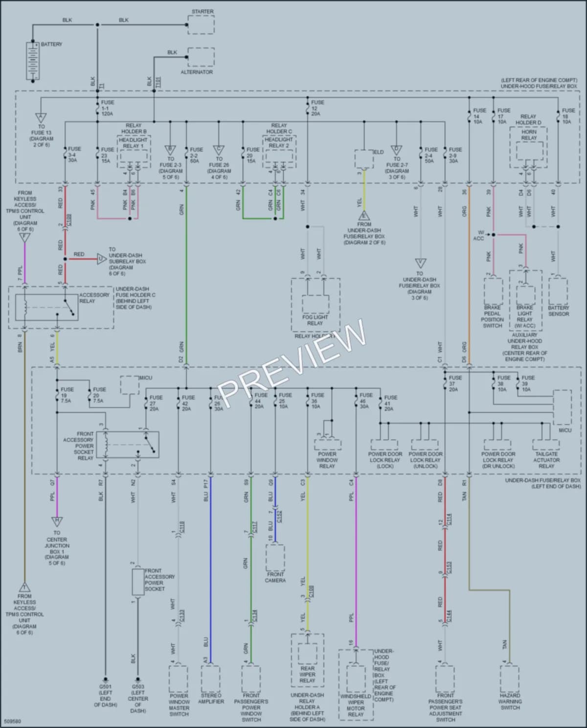 2018 Acura RDX Power Distribution wiring diagram preview