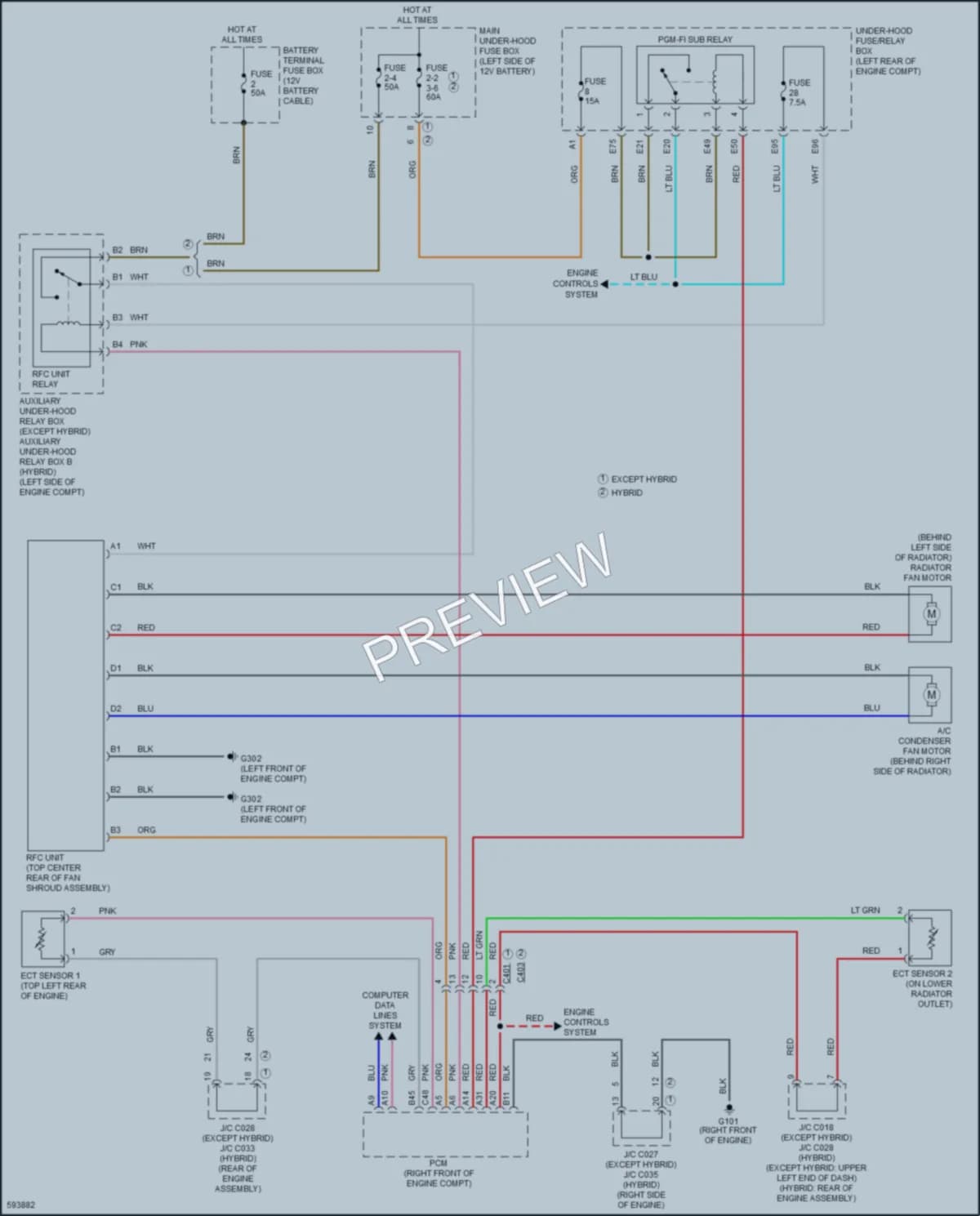 2018 Acura RLX Cooling Fan wiring diagram preview