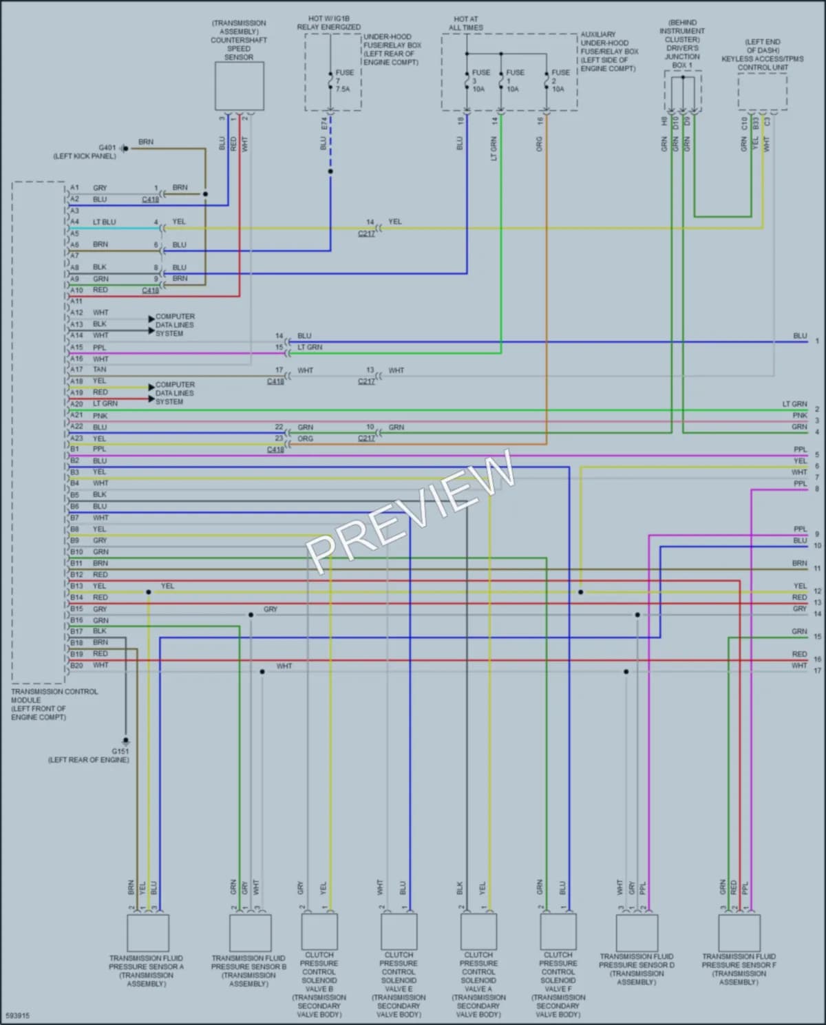 2018 Acura RLX Transmission wiring diagram preview
