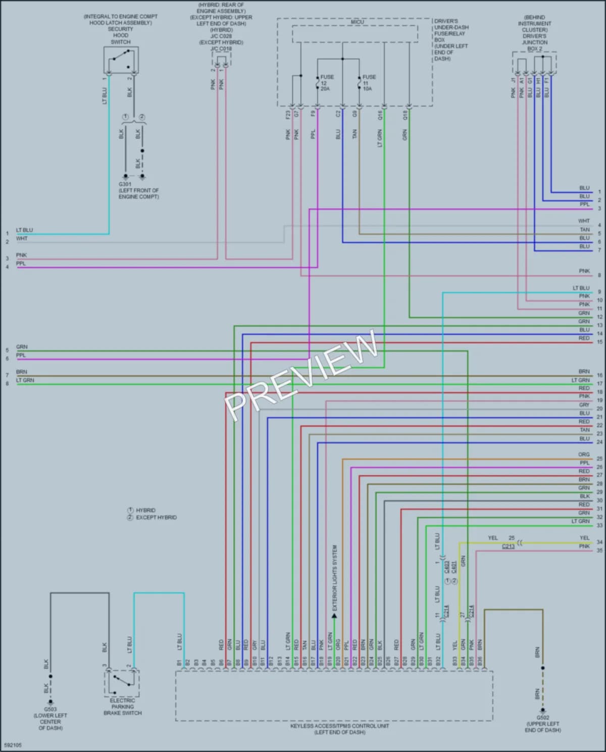 2018 Acura RLXSportHybrid Anti Theft wiring diagram preview