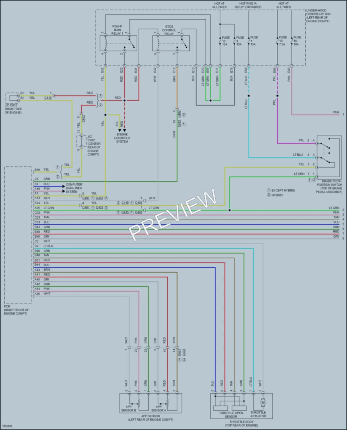 2018 Acura RLXSportHybrid Cruise Control wiring diagram preview