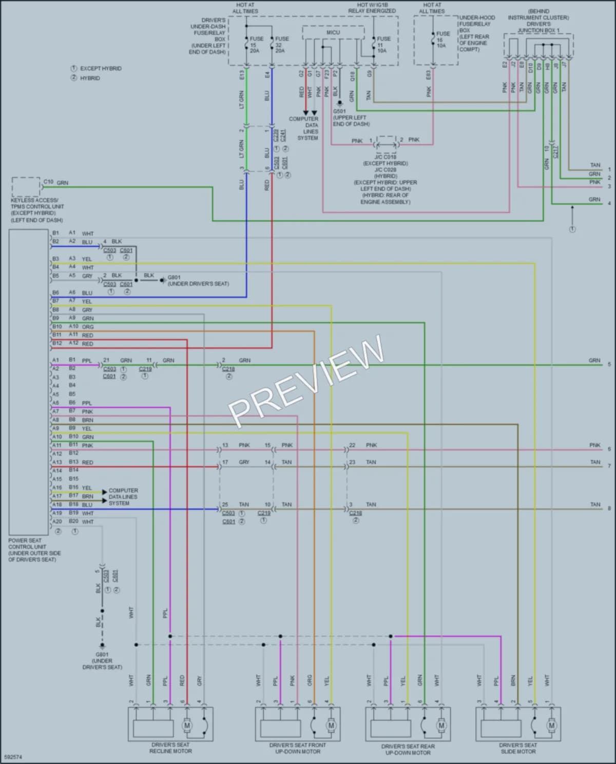 2018 Acura RLXSportHybrid Memory Systems wiring diagram preview