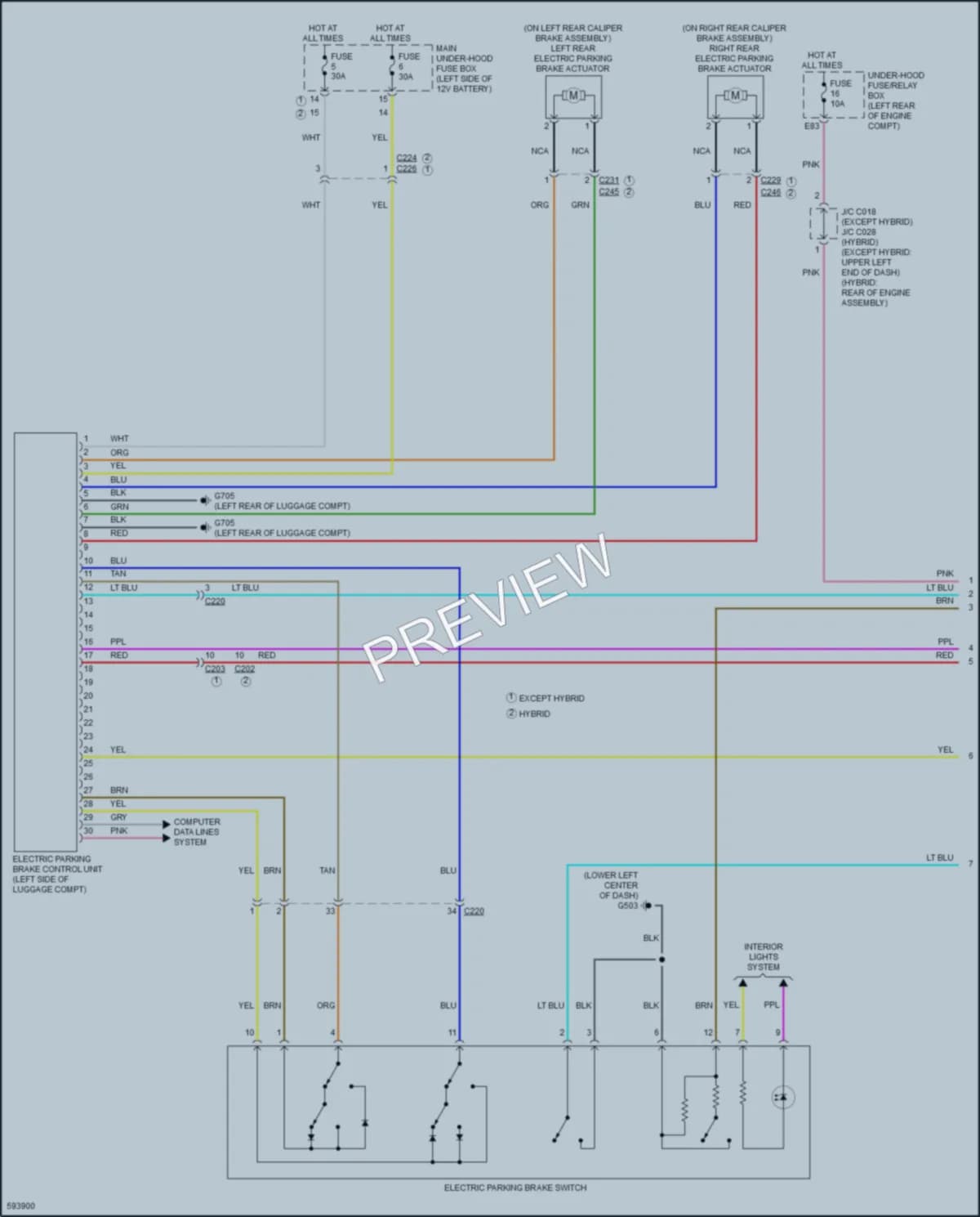 2018 Acura RLXSportHybrid Shift Interlock wiring diagram preview