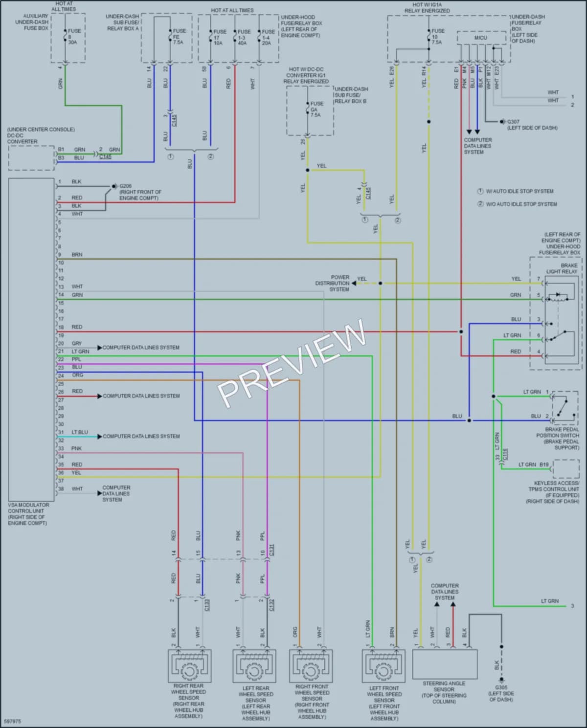 2018 Acura TLX Anti Lock Brakes wiring diagram preview