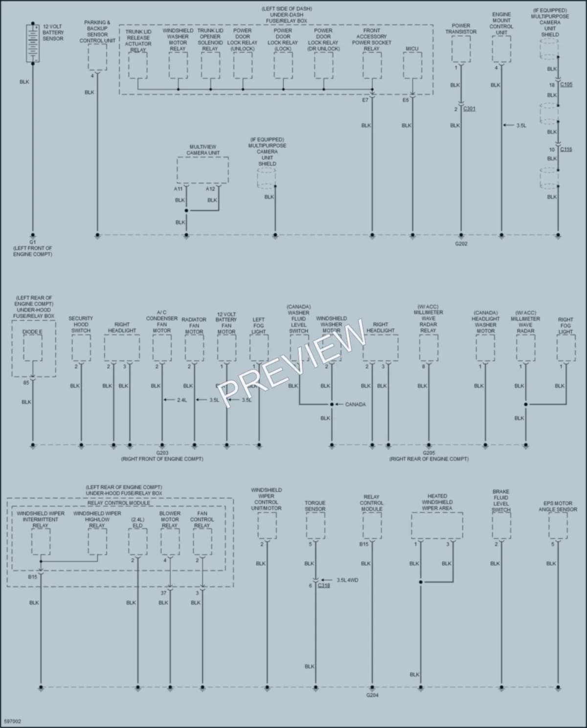 2018 Acura TLX Ground Distribution wiring diagram preview