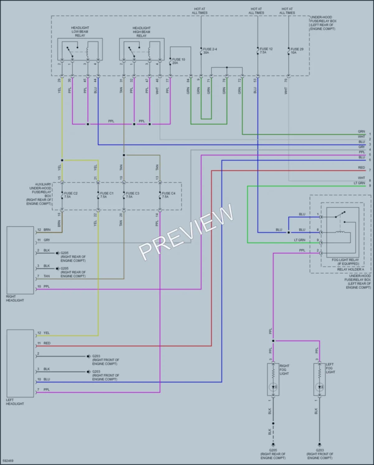 2018 Acura TLX Headlights wiring diagram preview