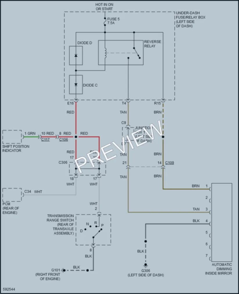 2018 Acura TLX Power Mirrors wiring diagram preview