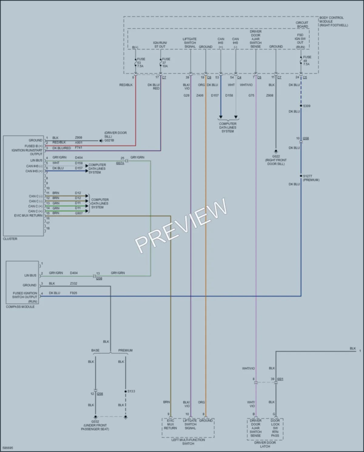 2018 AlfaRomeo Giulia Instrument Cluster wiring diagram preview