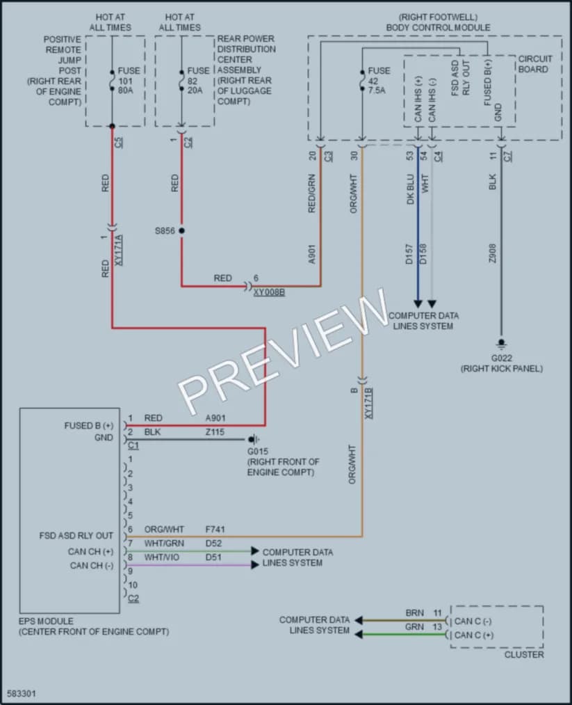 2018 AlfaRomeo Stelvio Electronic Power Steering wiring diagram preview