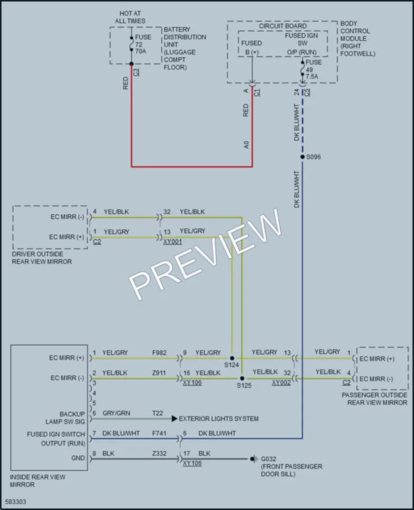 2018 AlfaRomeo Stelvio Power Mirrors wiring diagram preview