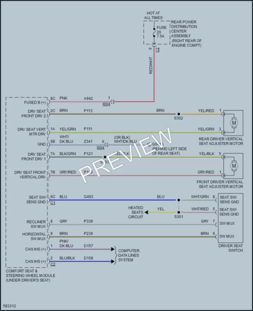 2018 AlfaRomeo Stelvio Power Seats wiring diagram preview