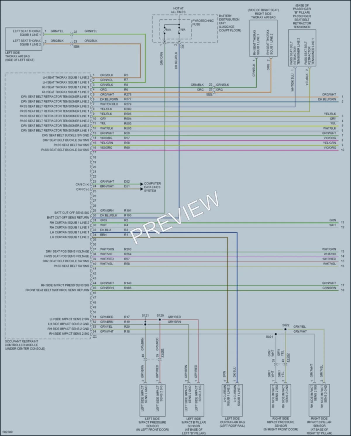 2018 AlfaRomeo Stelvio Supplemental Restraints wiring diagram preview