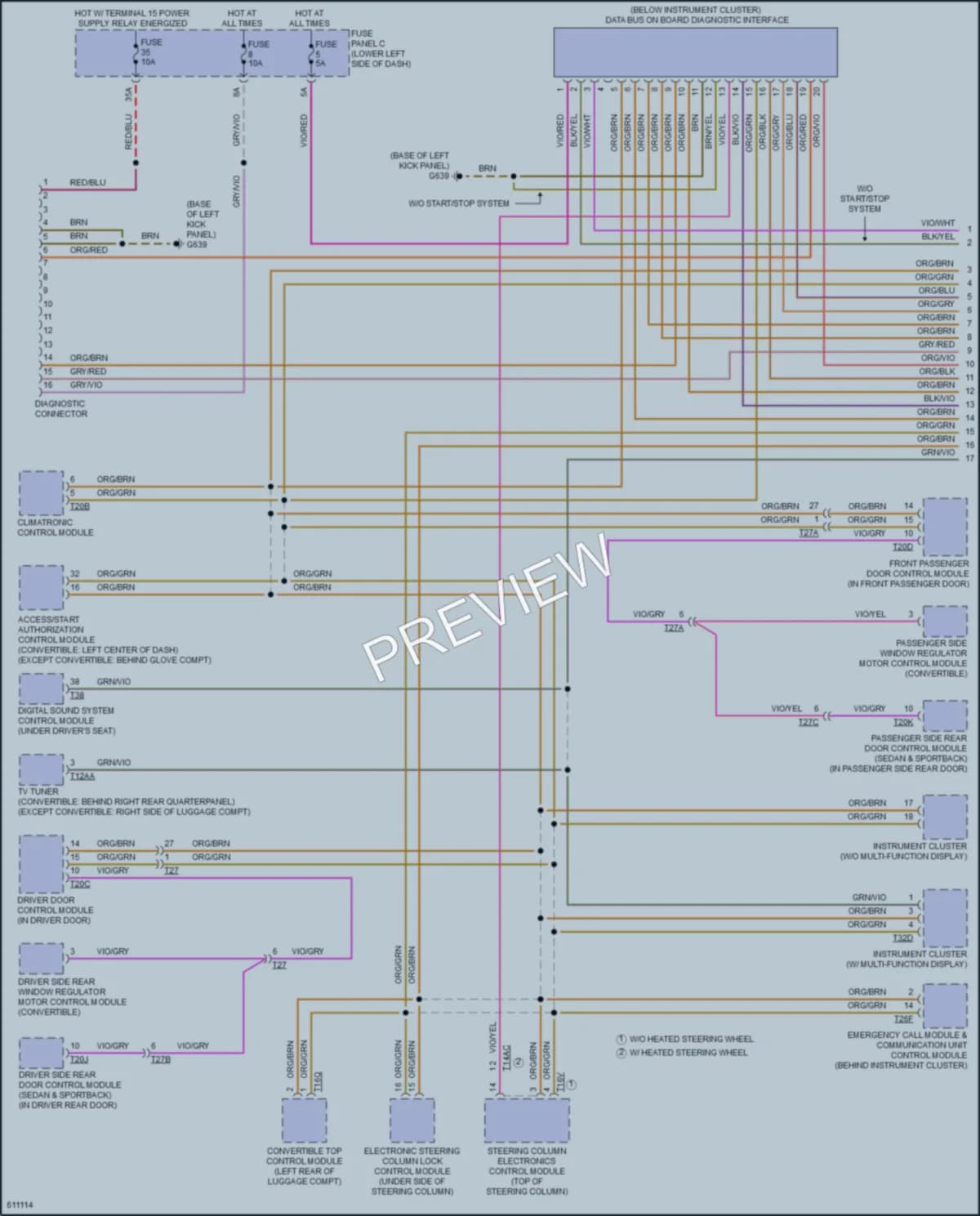 2018 Audi A3 Computer Data Lines wiring diagram preview