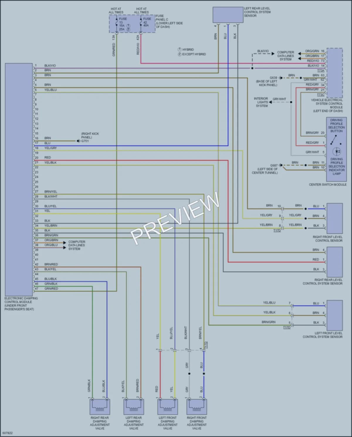 2018 Audi A3 Electronic Suspension wiring diagram preview