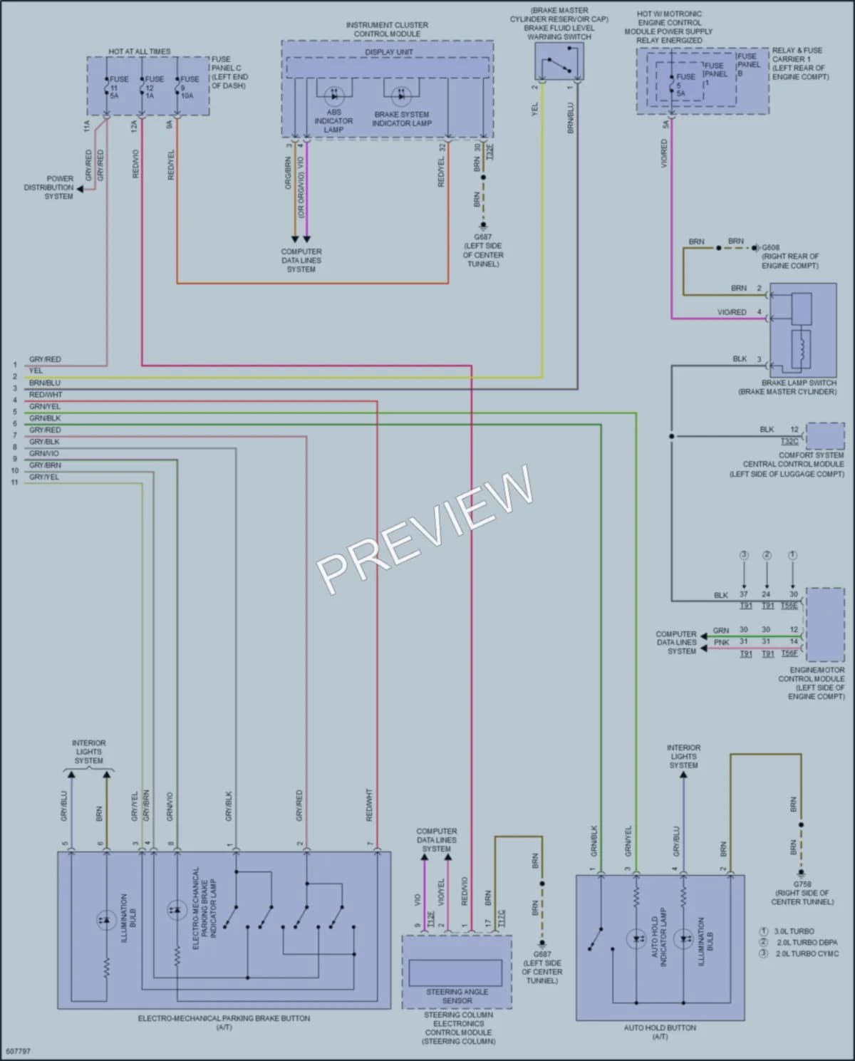 2018 Audi A4 Anti Lock Brakes wiring diagram preview