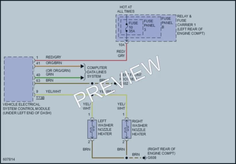 2018 Audi A4 Wiper Washer wiring diagram preview