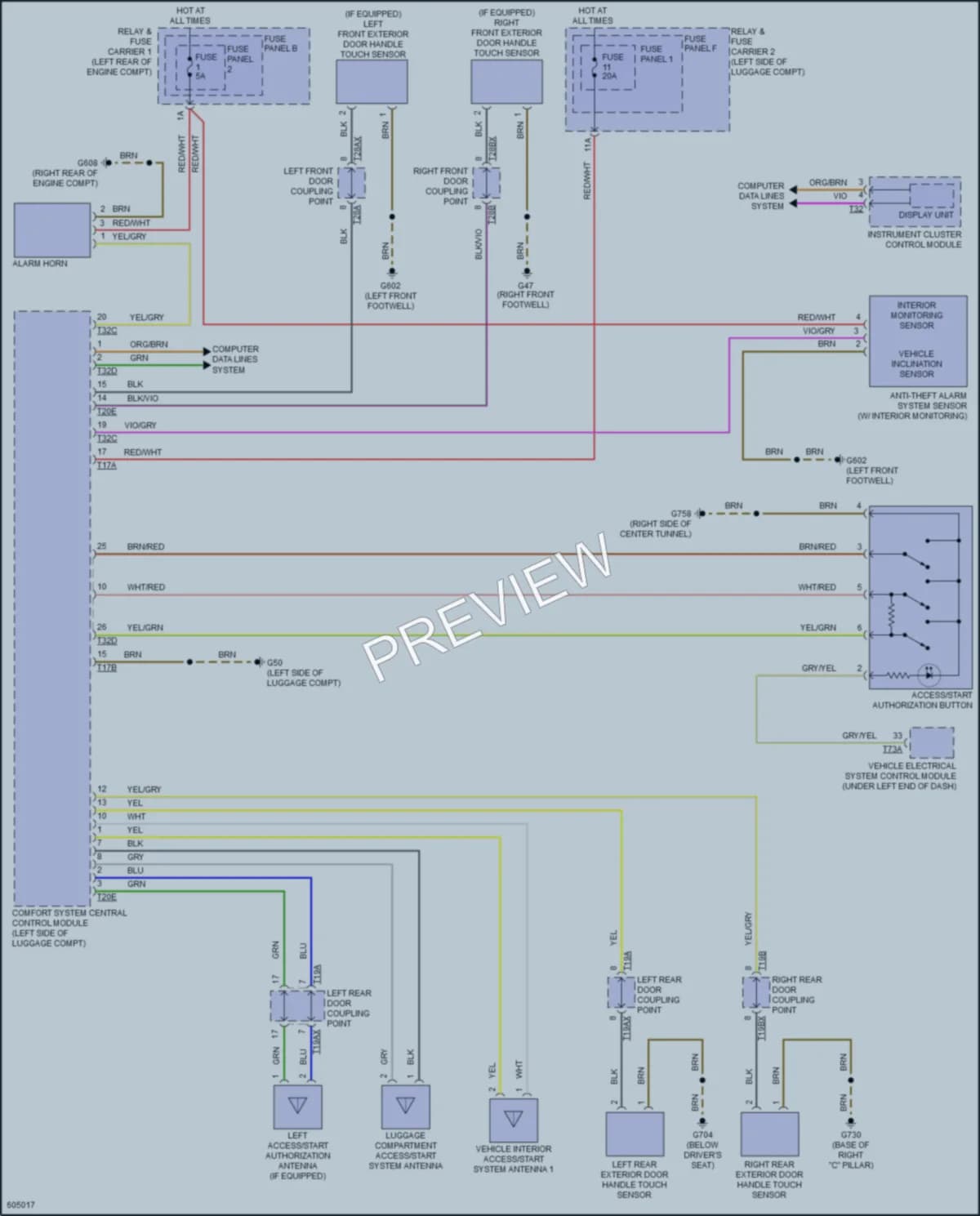 2018 Audi A4allroad Anti Theft wiring diagram preview
