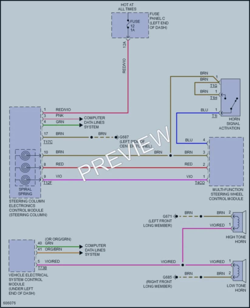 2018 Audi A4allroad Horn wiring diagram preview