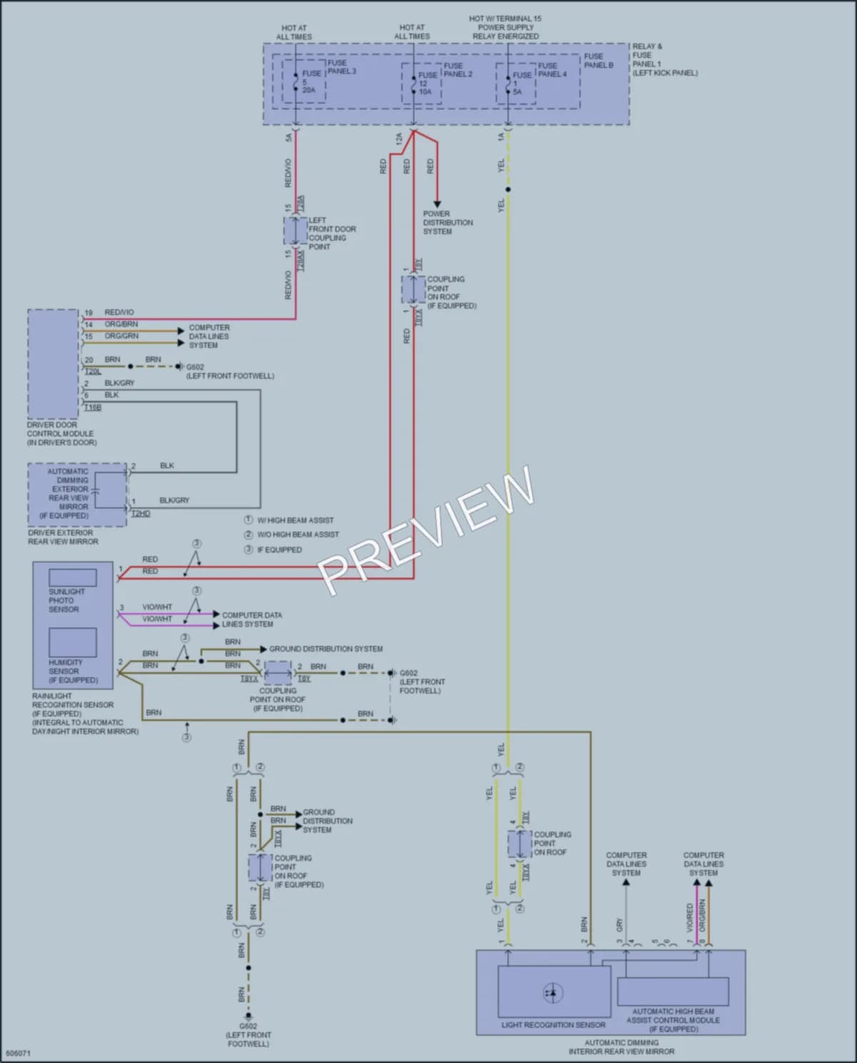 2018 Audi A5 Power Mirrors wiring diagram preview