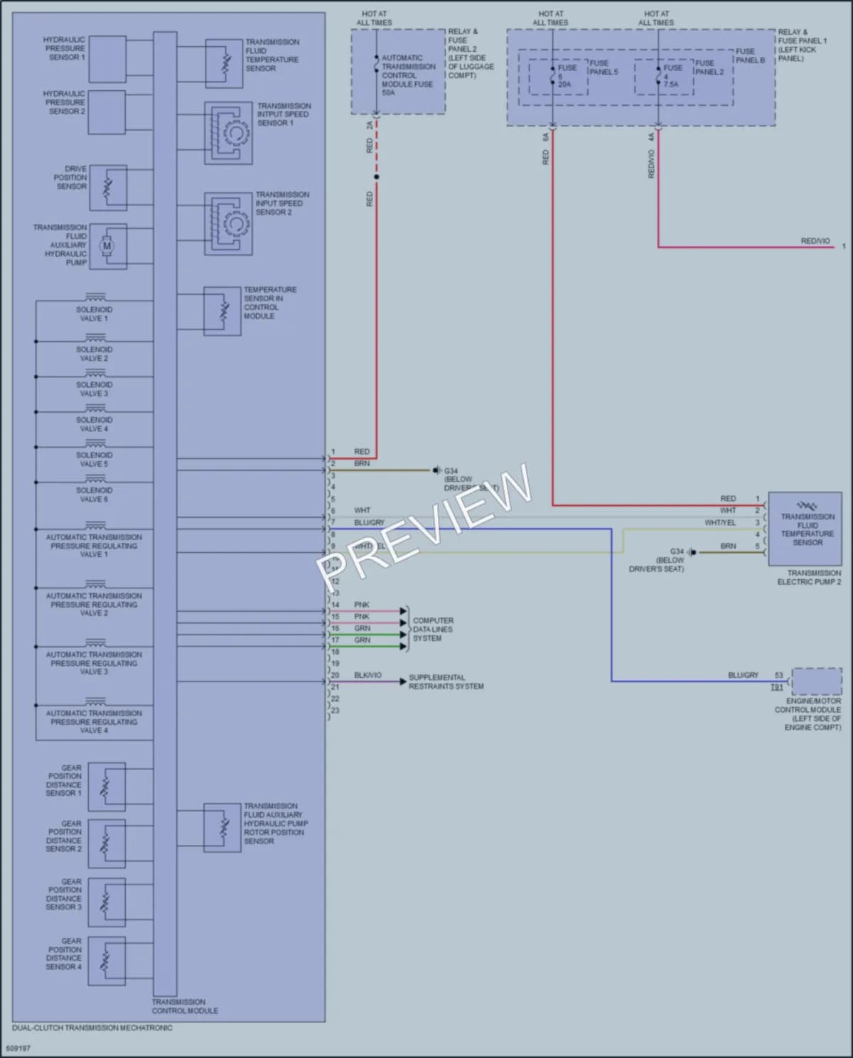 2018 Audi A5 Transmission wiring diagram preview