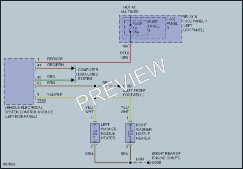 2018 Audi A5 Wiper Washer wiring diagram preview