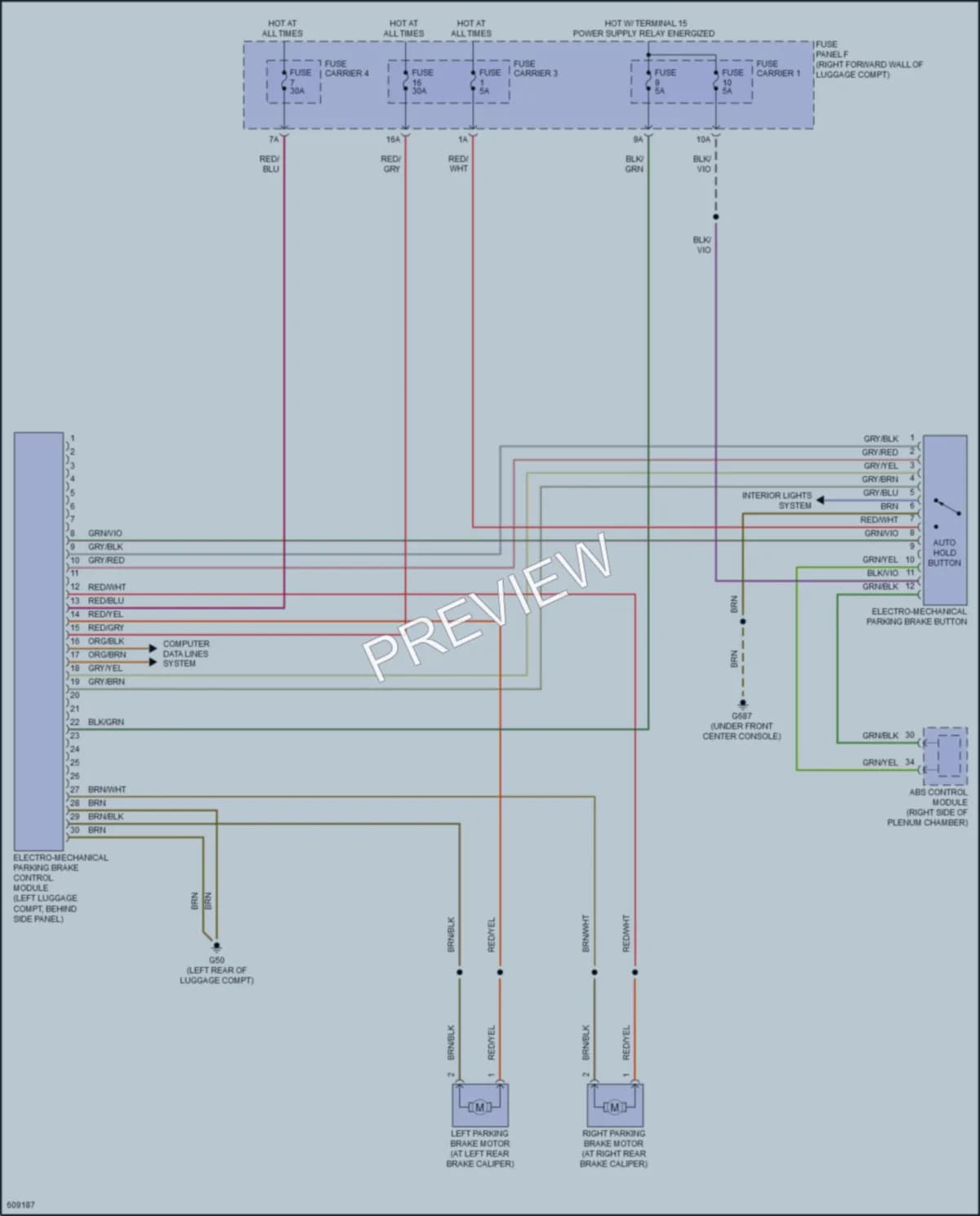 2018 Audi A8 Shift Interlock wiring diagram preview