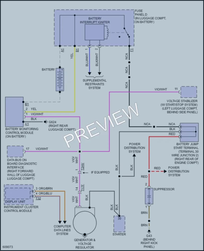 2018 Audi A8 Starting Charging wiring diagram preview