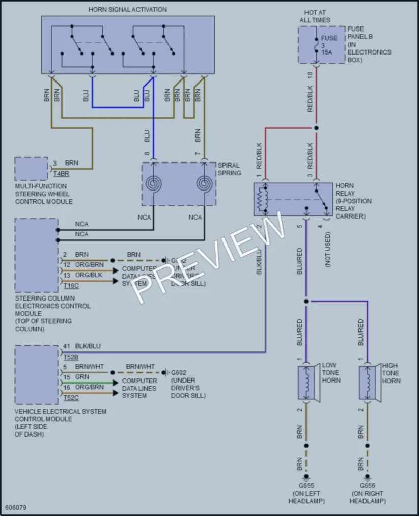2018 Audi Q3 Horn wiring diagram preview