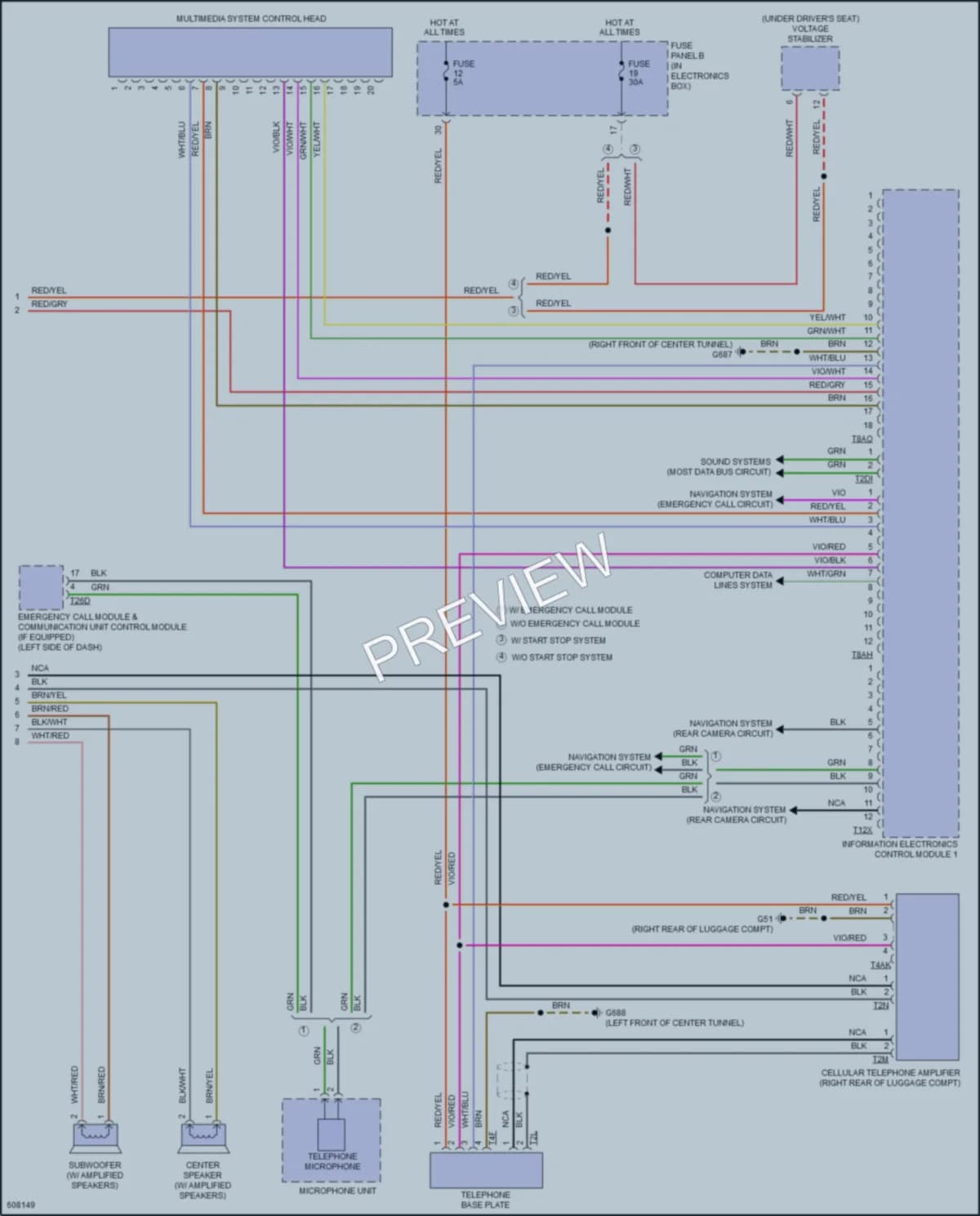 2018 Audi Q3 Radio wiring diagram preview