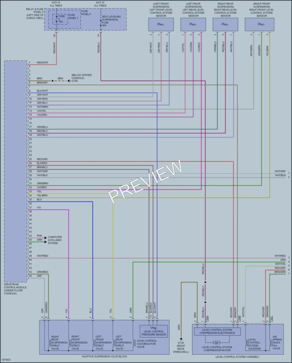 2018 Audi Q5 Electronic Suspension wiring diagram preview