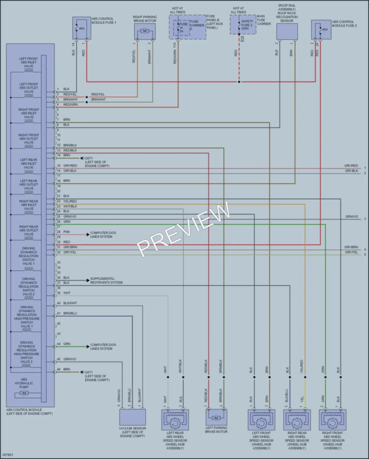 2018 Audi Q7 Anti Lock Brakes wiring diagram preview