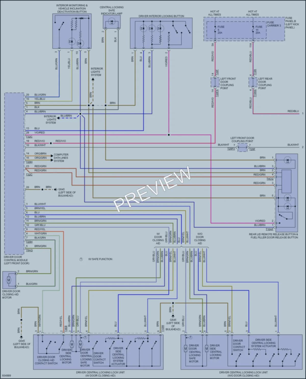 2018 Audi Q7 Anti Theft wiring diagram preview