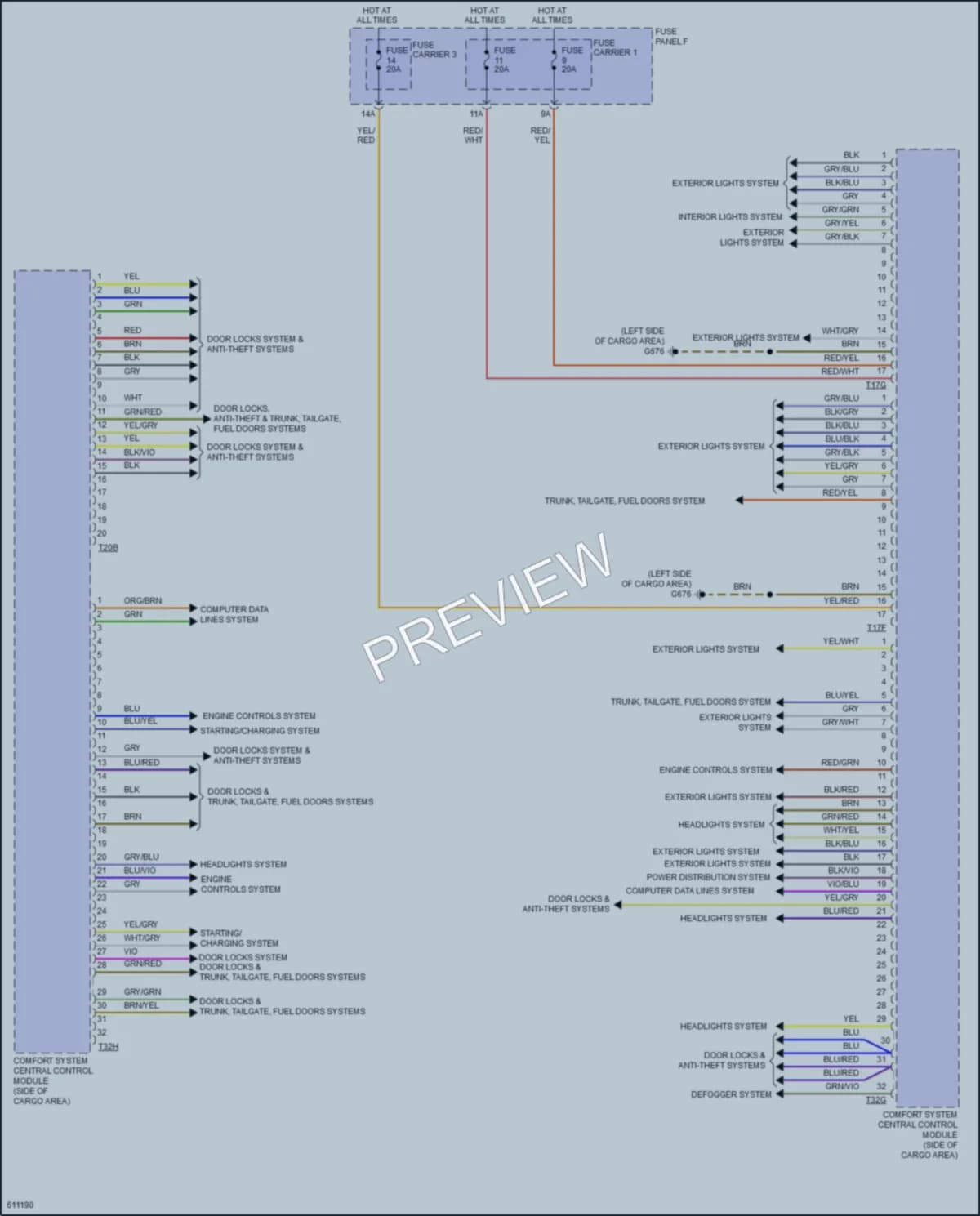 2018 Audi Q7 Body Control Modules wiring diagram preview