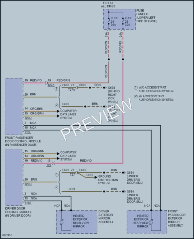 2018 Audi RS3 Defoggers wiring diagram preview
