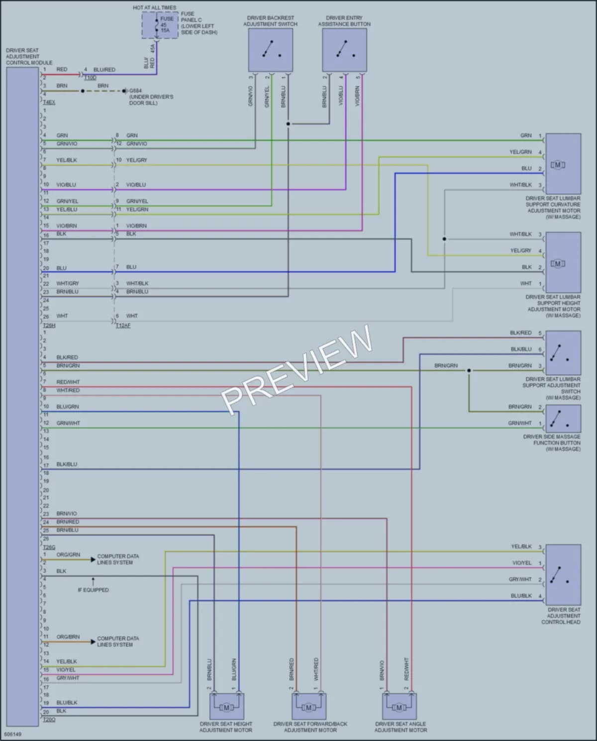 2018 Audi RS3 Memory Systems wiring diagram preview