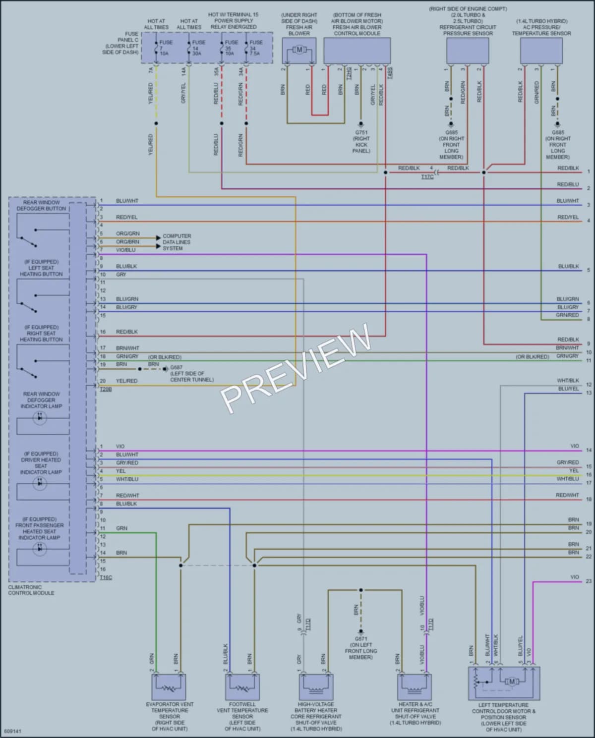 2018 Audi S3 Air Conditioning wiring diagram preview