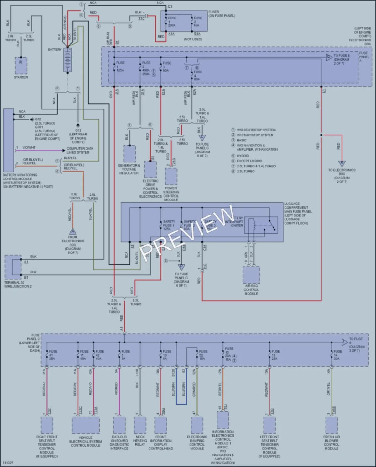 2018 Audi S3 Power Distribution wiring diagram preview