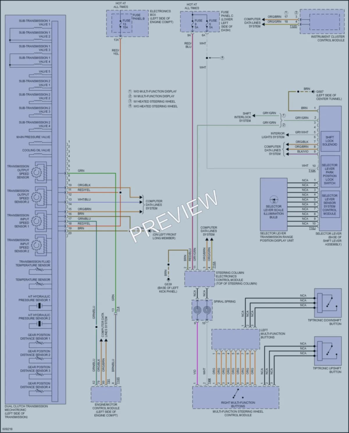 2018 Audi S3 Transmission wiring diagram preview