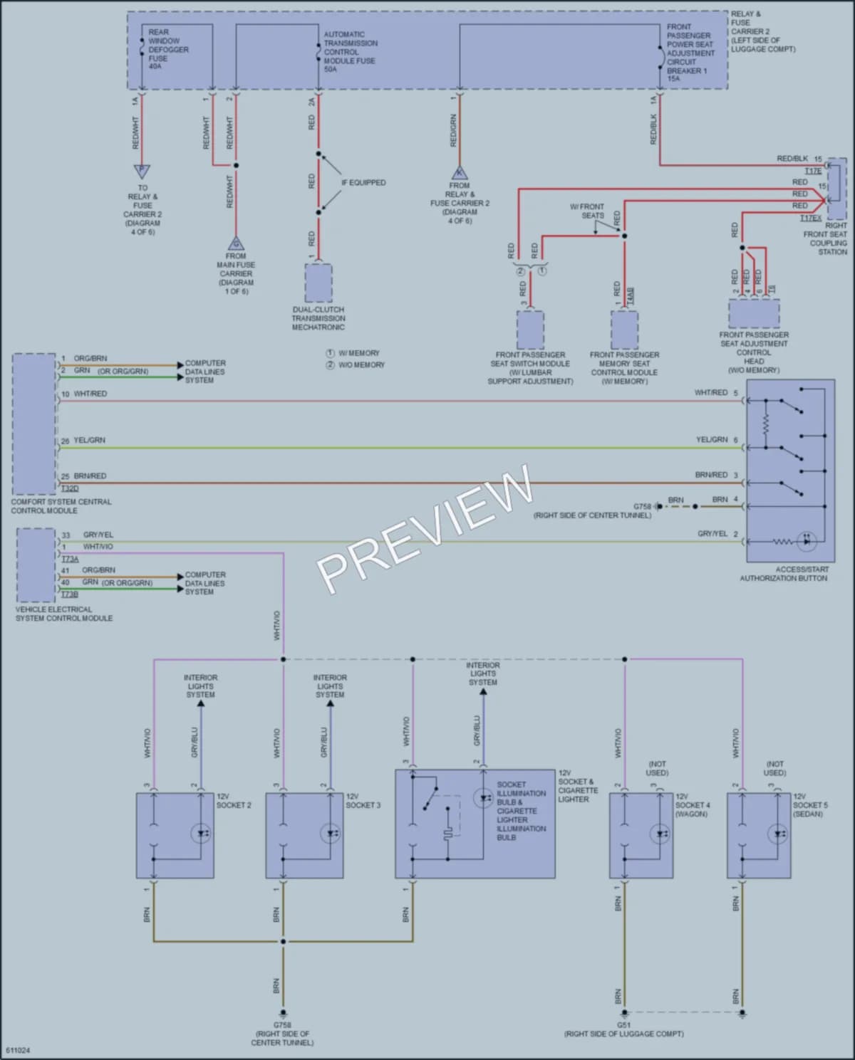 2018 Audi S4 Power Distribution wiring diagram preview